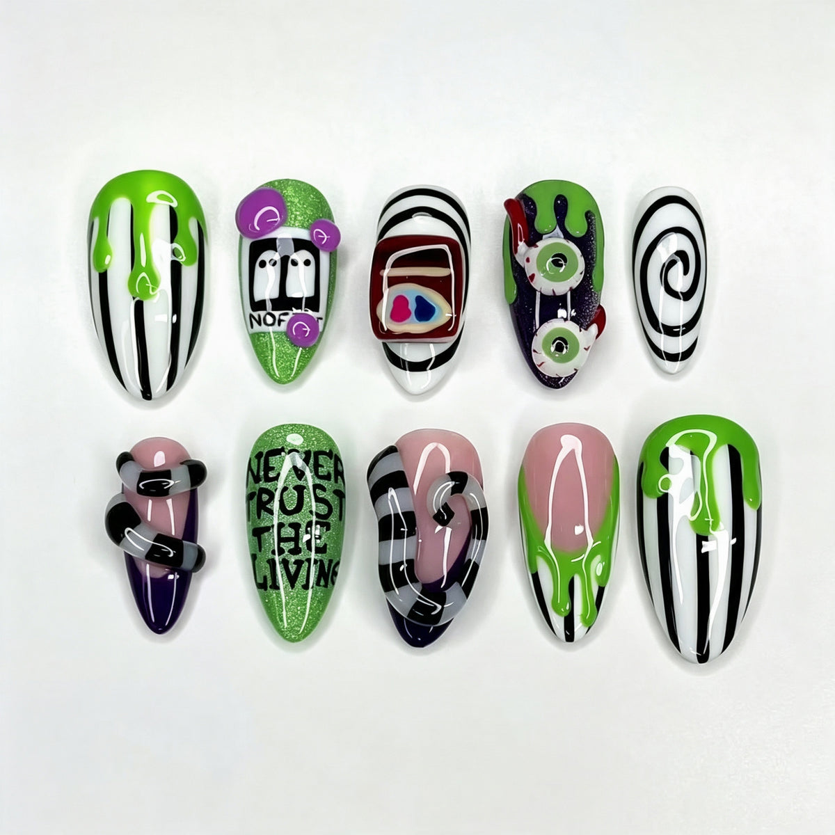 Spooky Themen Press-On Nagel Kunst Set