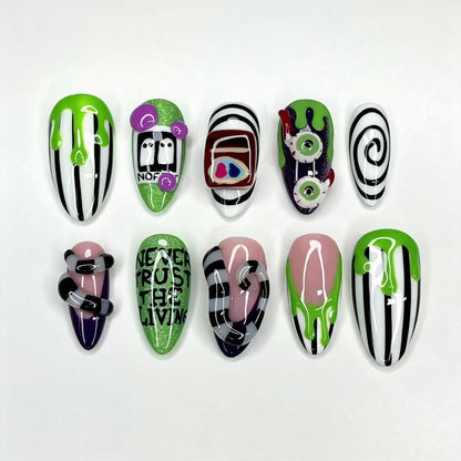 Spooky Themen Press-On Nagel Kunst Set