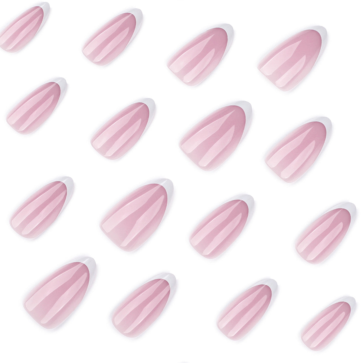 Kunstvolle Nagelverlängerungen mit elegantem Farbverlauf und präzisem French-Tip Brehn
