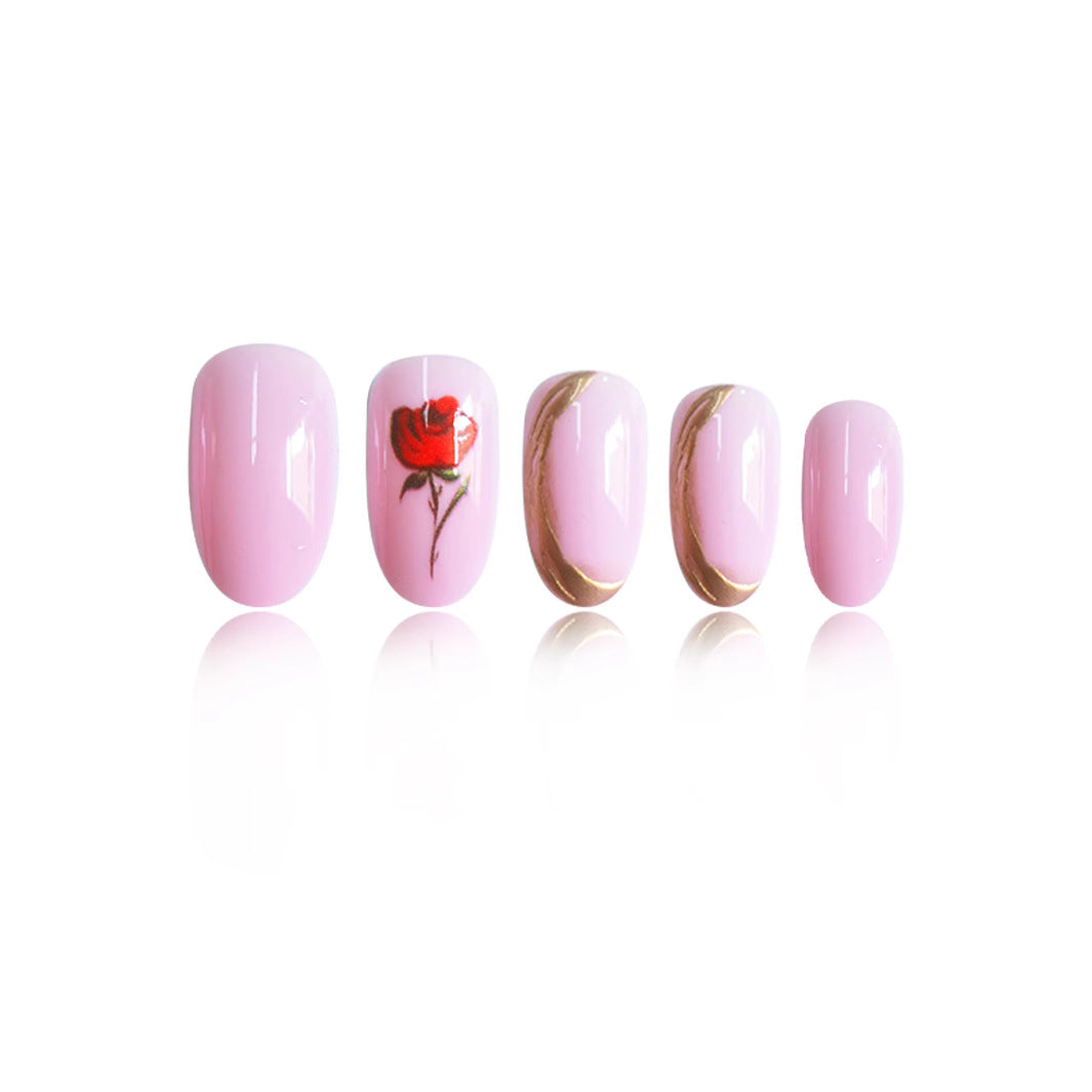 Florale Rosen Nagelkunst Brehn