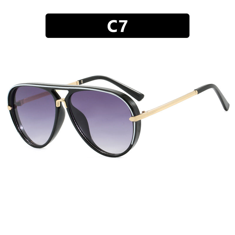 Damen modische Piloten-Sonnenbrille mit eleganten Metallakzenten Brehn