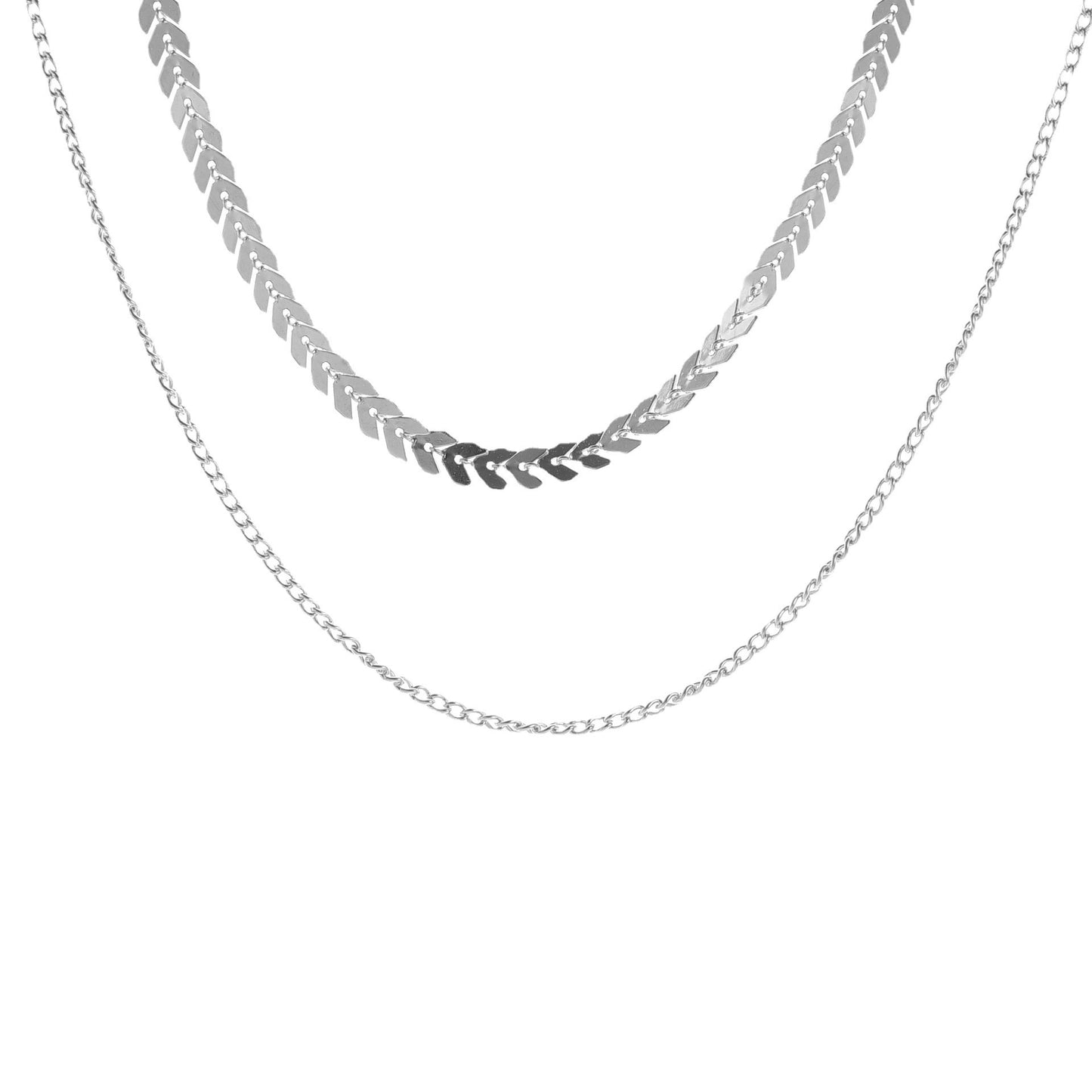 Gestuftes Chevron-Chain-Halsband Brehn