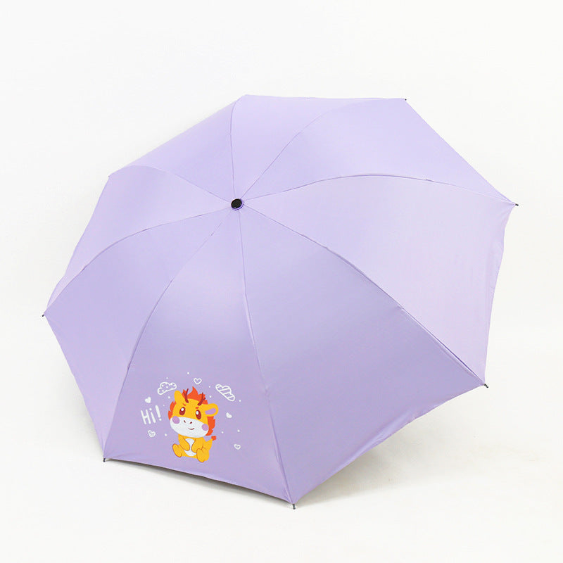 Damen Falt-Regenschirm mit lustigem Tierdesign Brehn