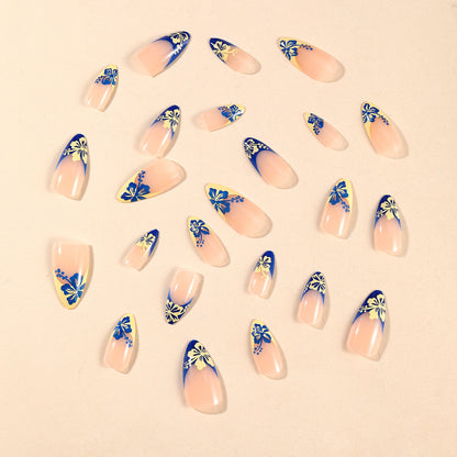 Blumenkunst Französisch Spitze Nagel Set Brehn