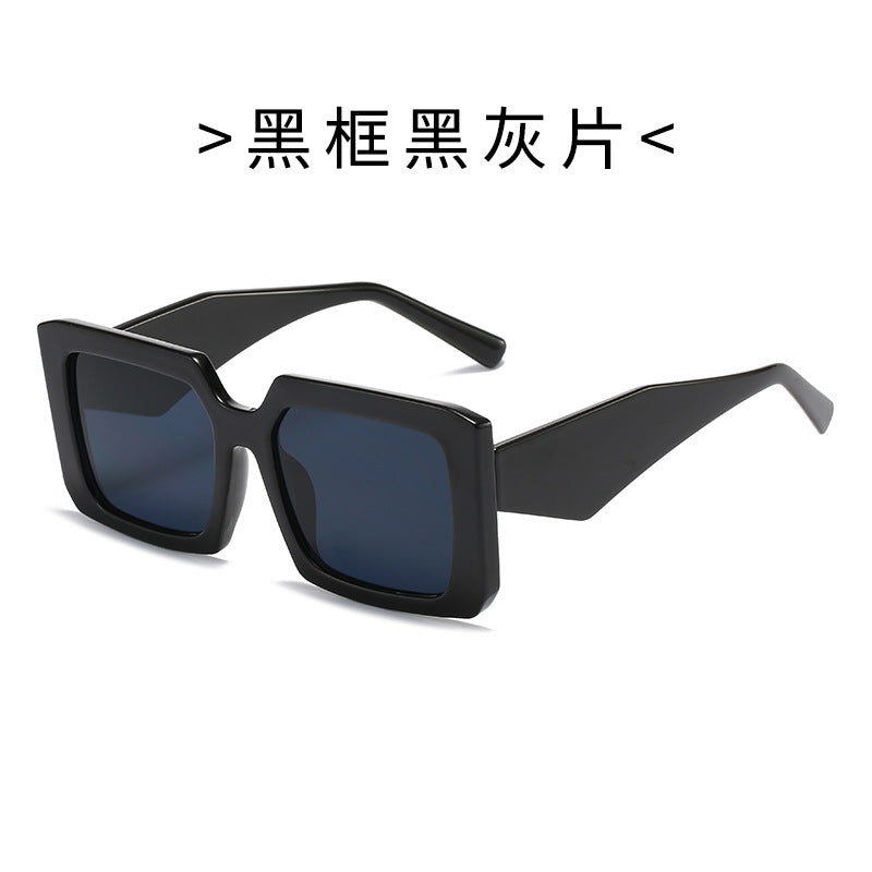Damen Geometrische Sonnenbrille mit breitem Rahmen Brehn