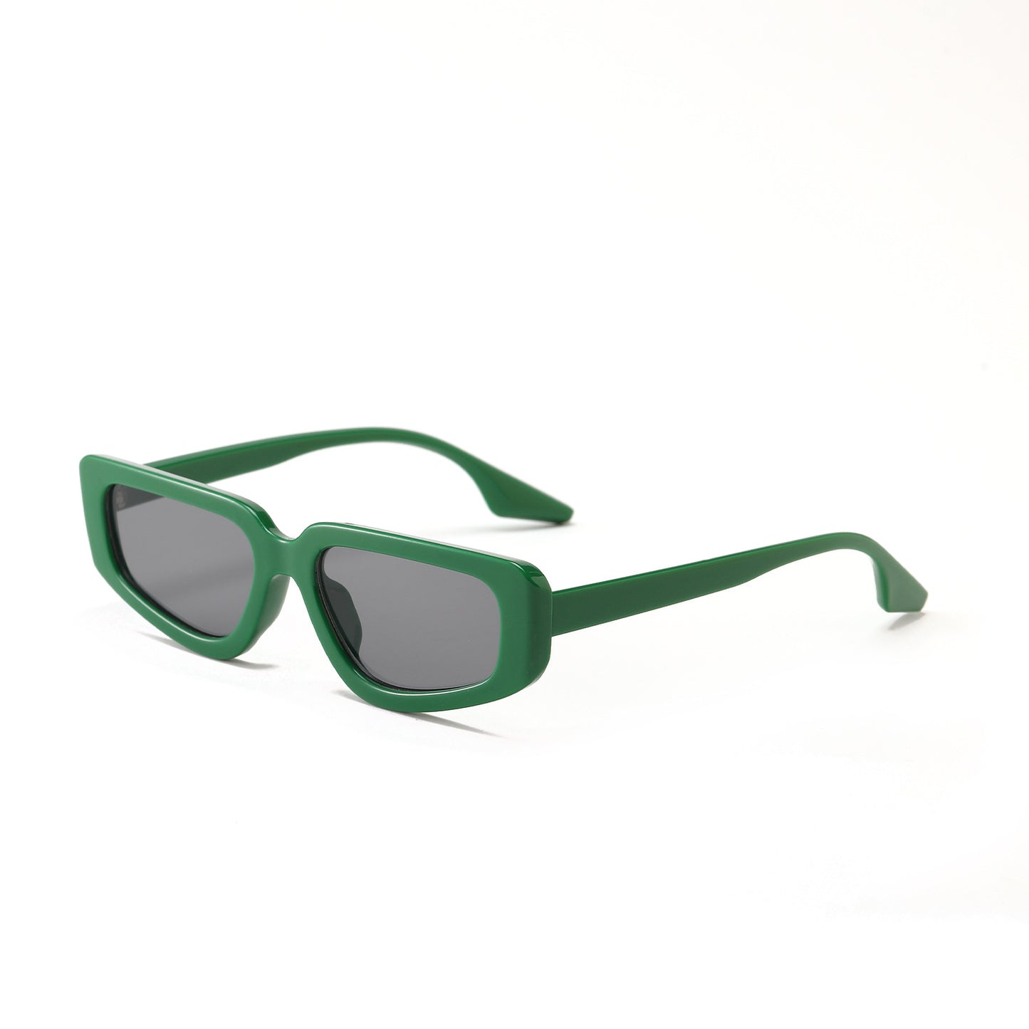 Damen modische quadratische Sonnenbrille mit modernem hochglänzendem Kunststoffrahmen Brehn
