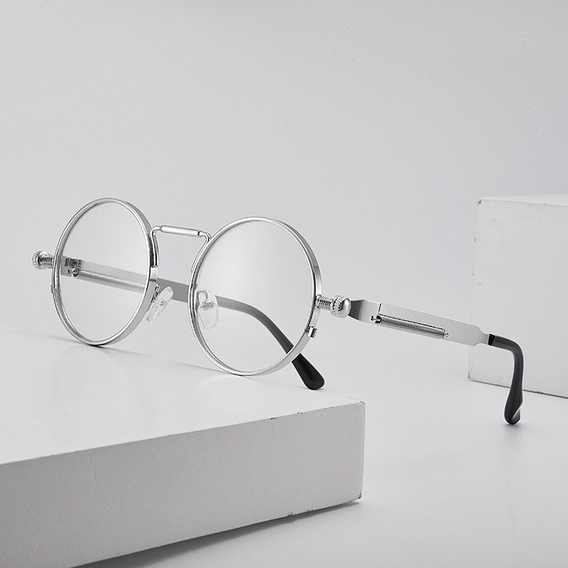 Damen elegante runde Metallbrille Brehn