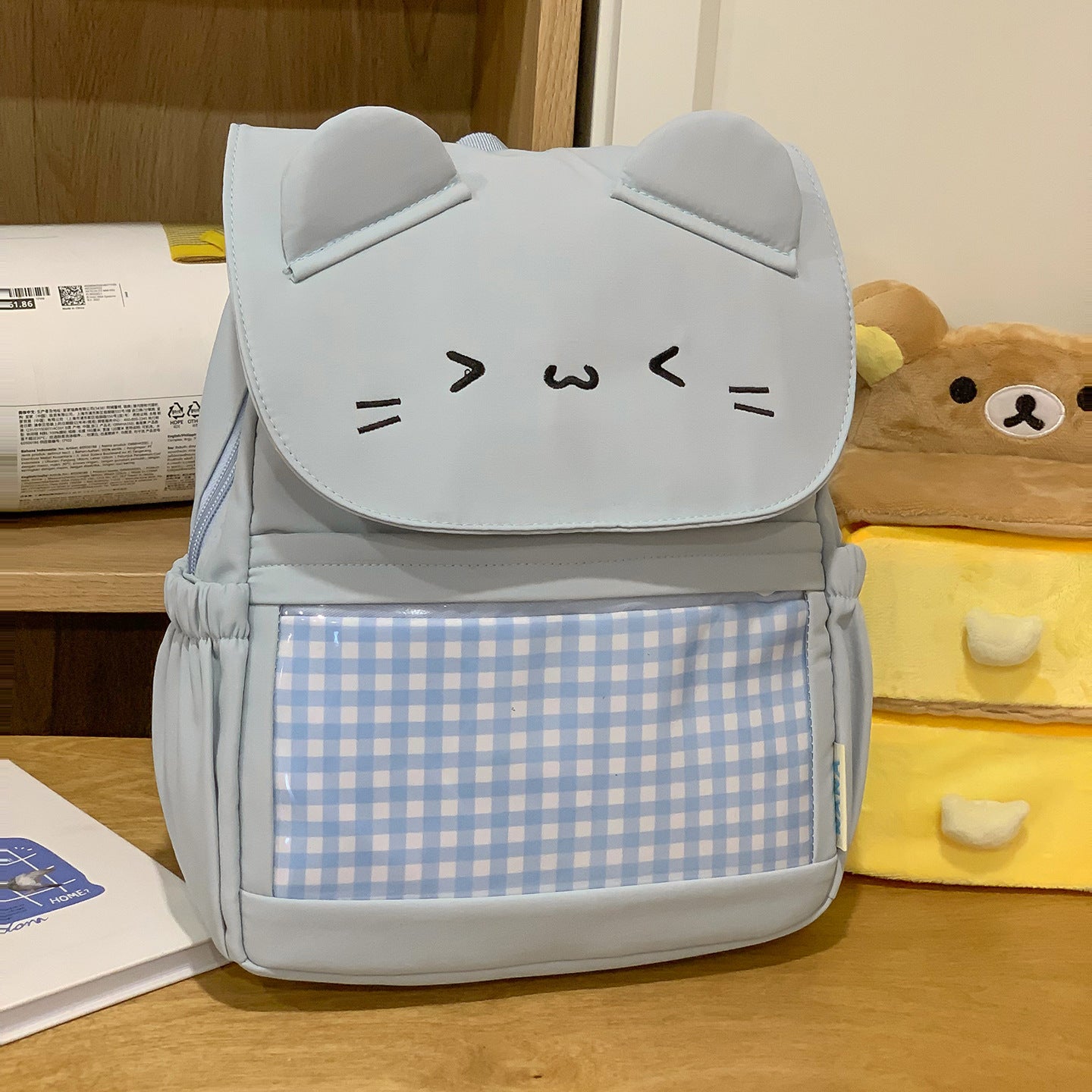 Kinder Charmante Katzen Gesicht Mini Schul Rucksack
