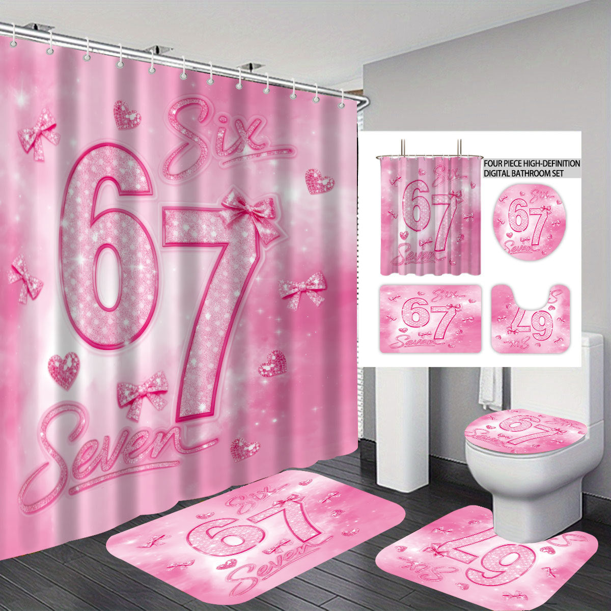Buntes Dessert-Themen Badezimmer Set Brehn