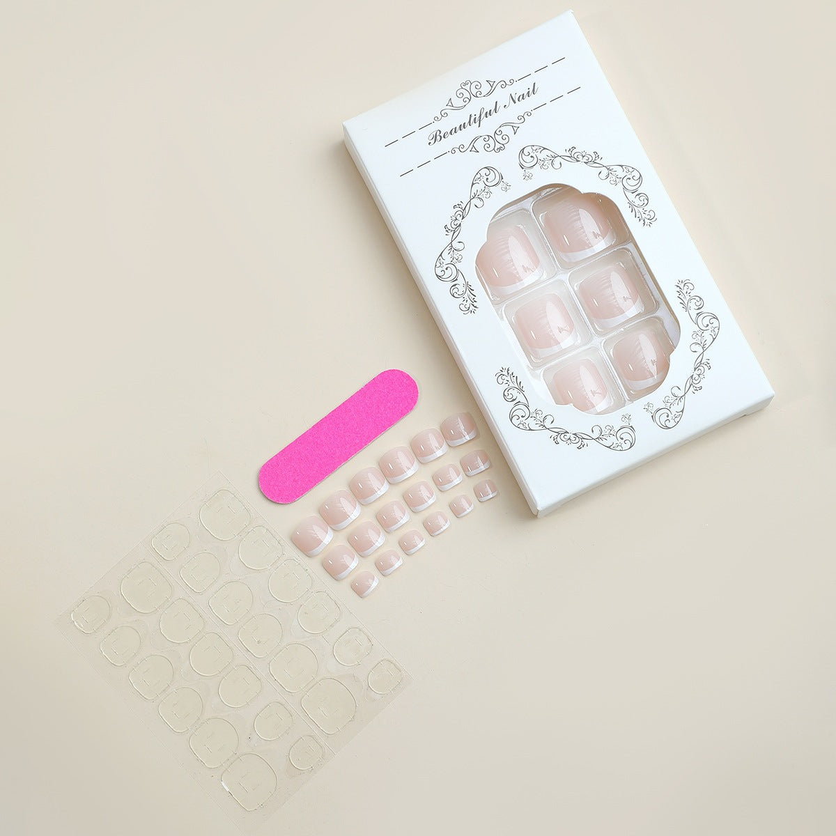 Kunstnagelset mit flexiblen Nägeln und pflegenden Zubehör Brehn