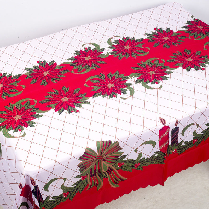 Brehn | Weihnachtsdekorationen Weihnachts-Polyester-Print-Tischdecke Weihnachts-Tischdecke