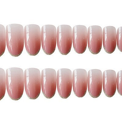 Glänzendes French Tip Press-On Nails Set Brehn