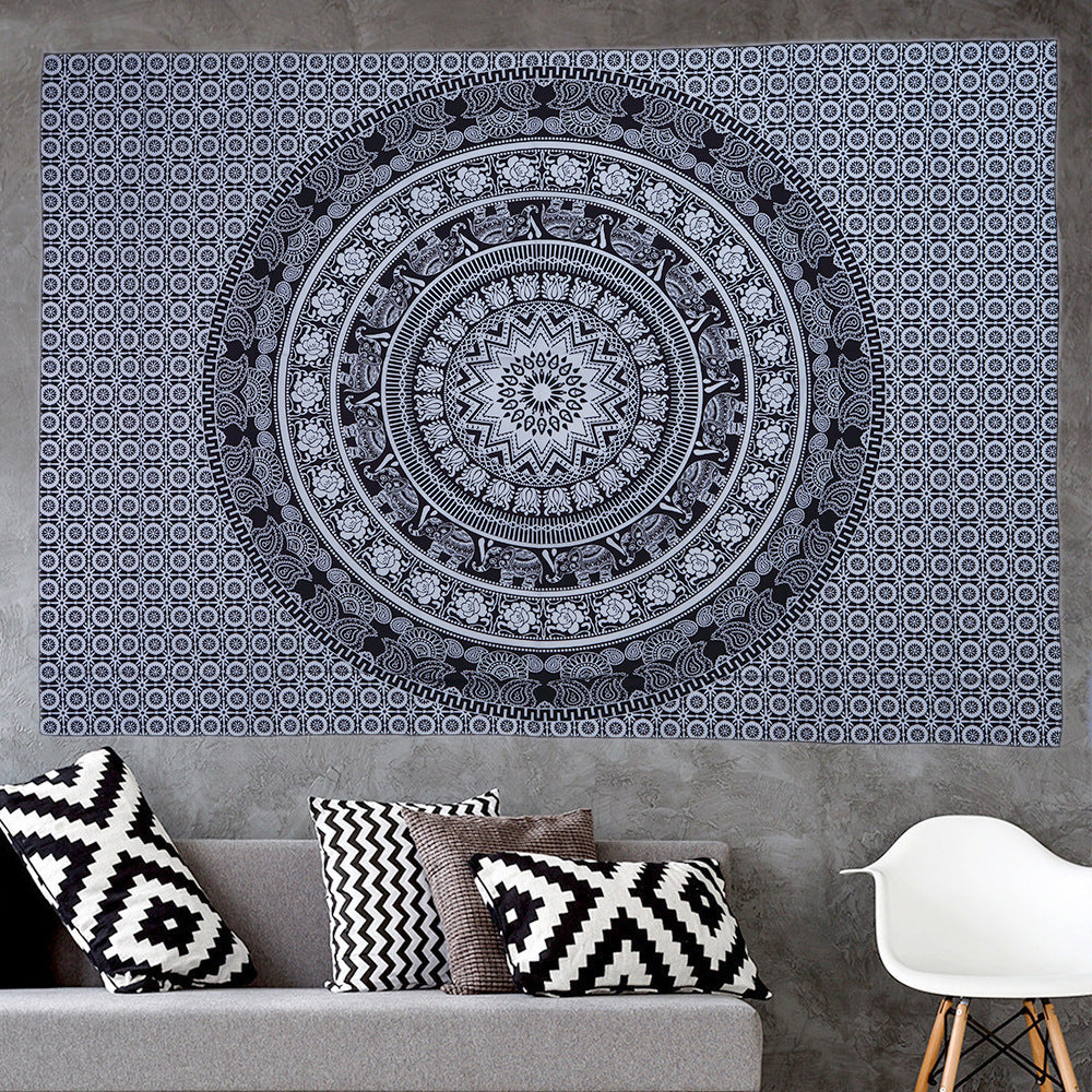 Mandala-inspiriertes dekoratives Wandteppich