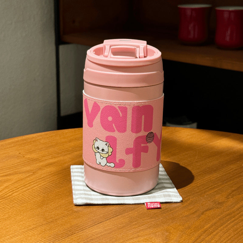 Damen Isolier-Kaffeebecher mit niedlichem Hasenmotiv Brehn