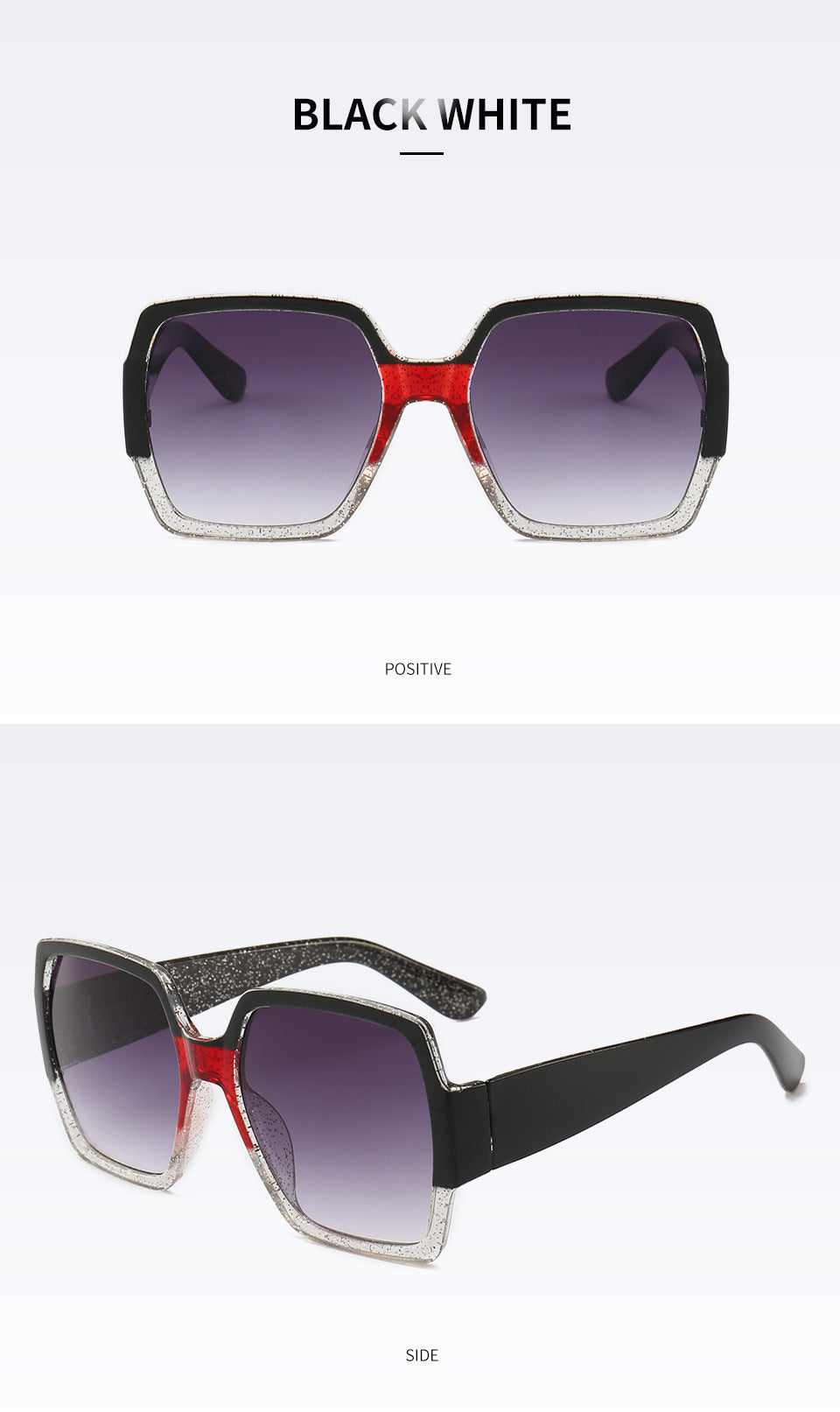 Funkelnde geometrische Rahmen Sonnenbrille Brehn