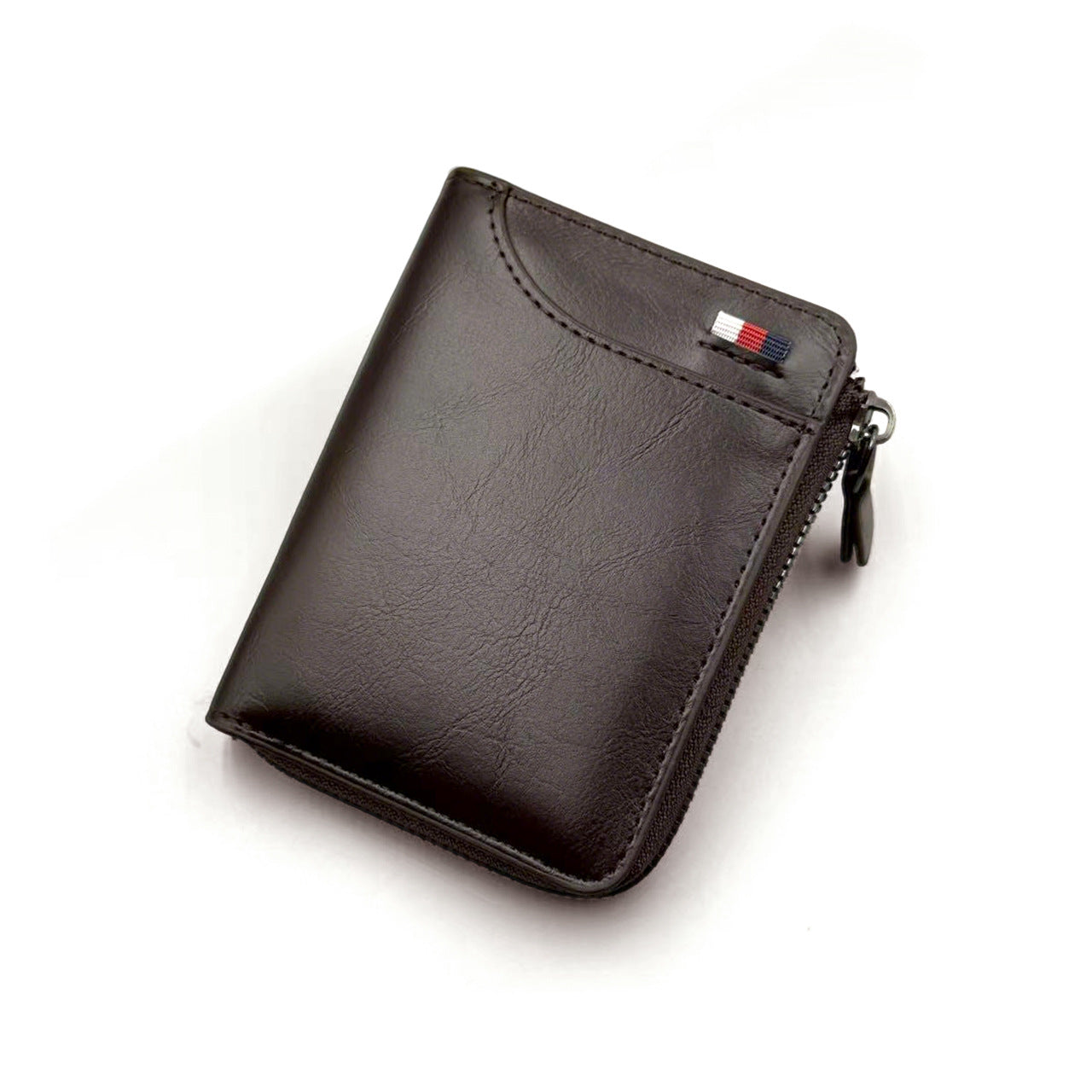 Leder Reißverschluss Geldbörse