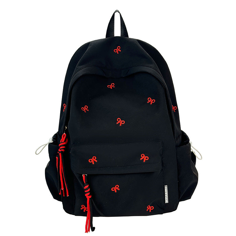 Rucksack mit Charmantem Schleifenmotiv und Praktischen Fächern Brehn