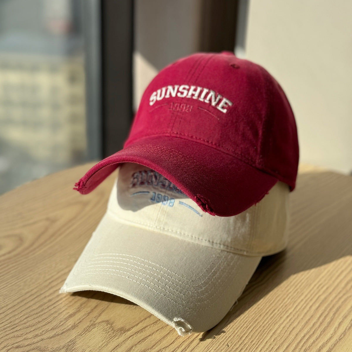 Damen Casual Zerrissene Baseballmütze Brehn