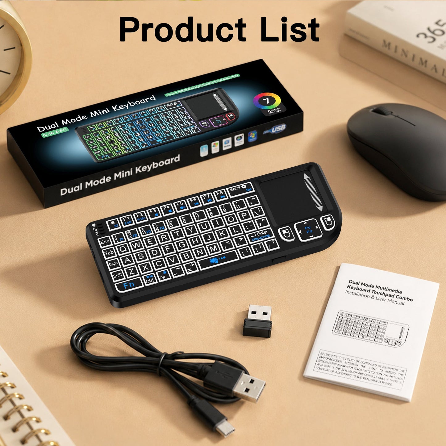 Tragbares Touchpad Mini Keyboard Brehn