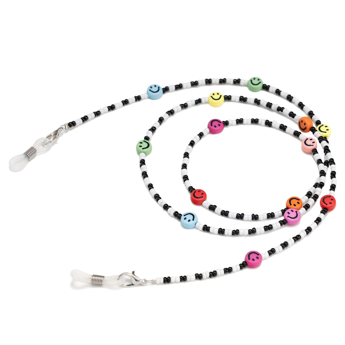 Bunte Perlen Smiley Gesicht Brillen Kette Brehn