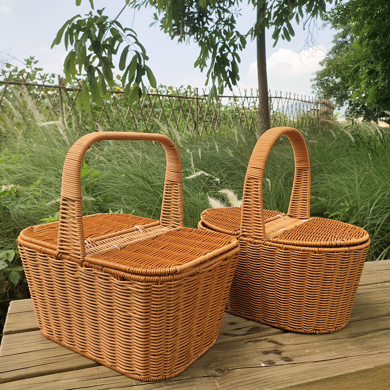 Eleganter Geflochtener Picknickkorb Brehn