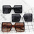Damen Modische Oversized-Sonnenbrille mit kantigem Design Brehn