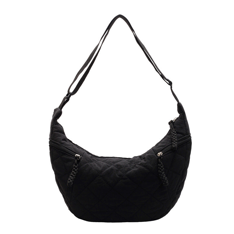 Gepolsterte weiche Stoff Hobo-Handtasche Brehn