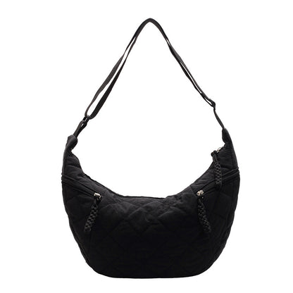 Gepolsterte weiche Stoff Hobo-Handtasche Brehn