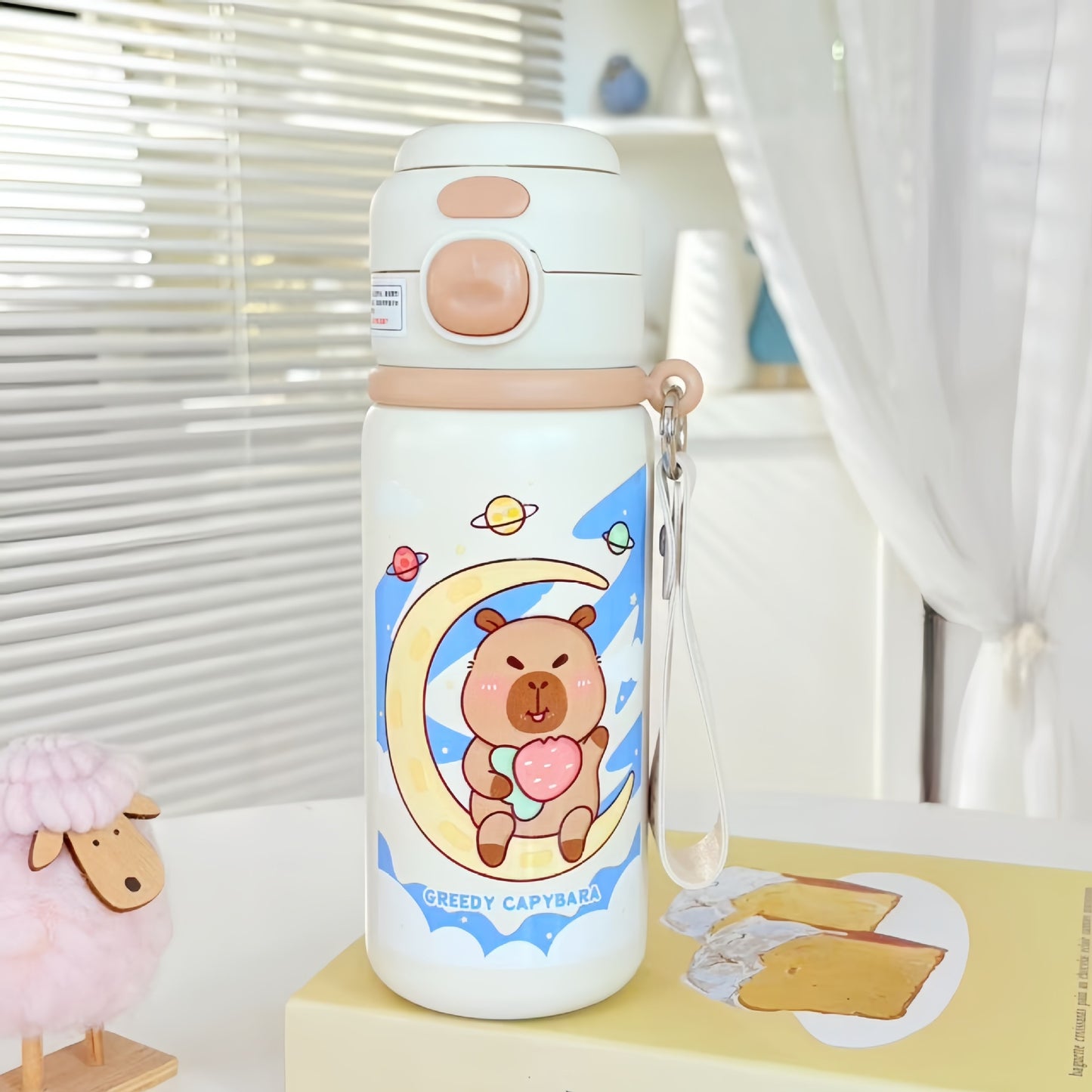 Damen Isolierte Trinkflasche mit süßem Tiermotiv Brehn