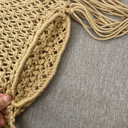 Makramee Schultertasche mit Fransen Brehn
