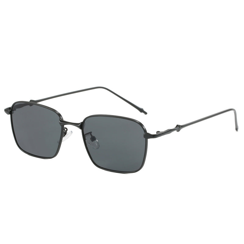 Damen elegante quadratische Sonnenbrille mit hochwertigem Metallrahmen Brehn