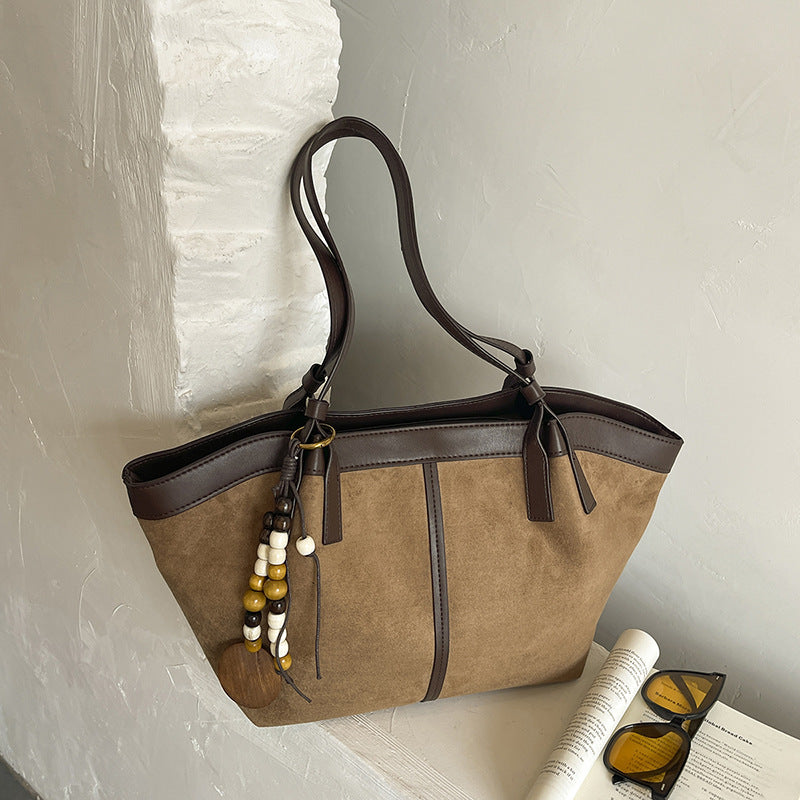 Chic Wildleder Tote-Handtasche
