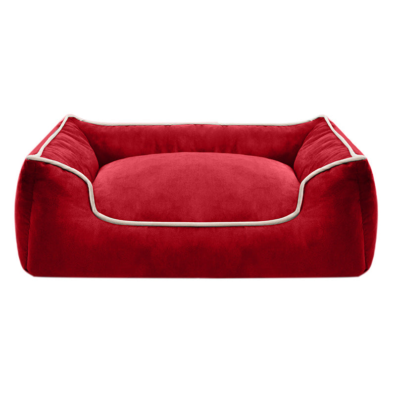 Gemütliches Samt-Hundebett