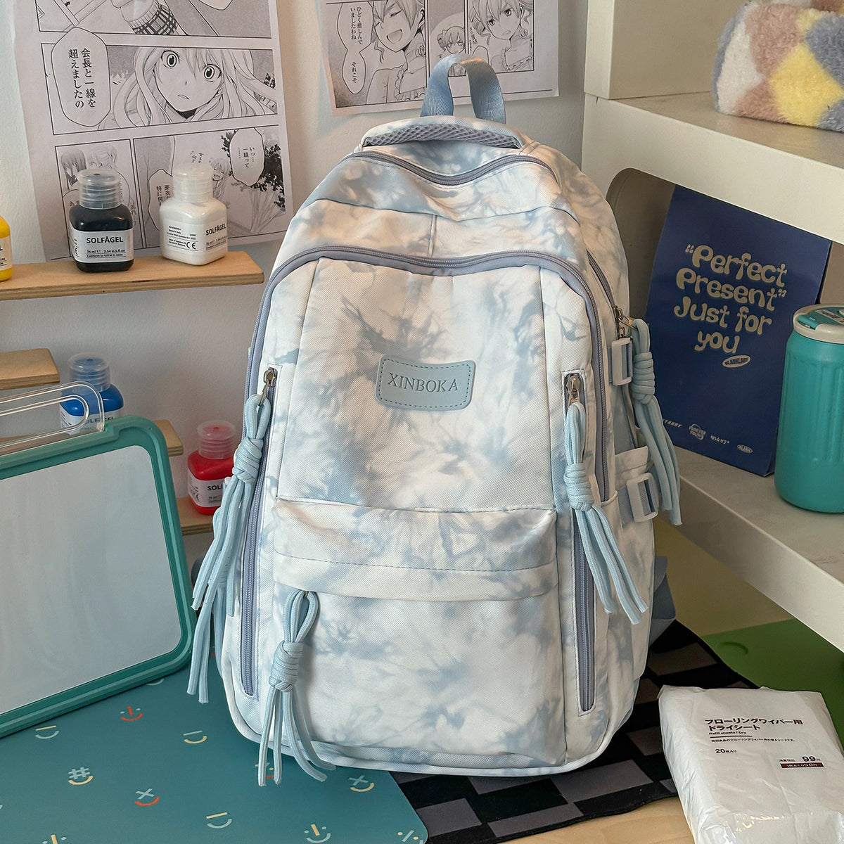 Trendige Marmor-Muster-Rucksack Brehn