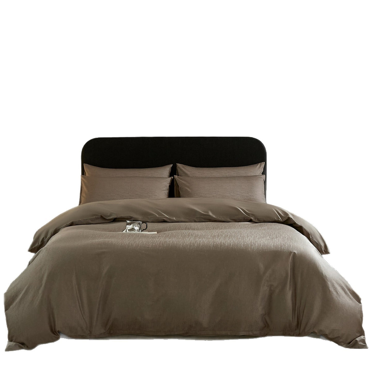 Wendbares Satin Bettbezug-Set mit subtiler strukturierter Jacquard