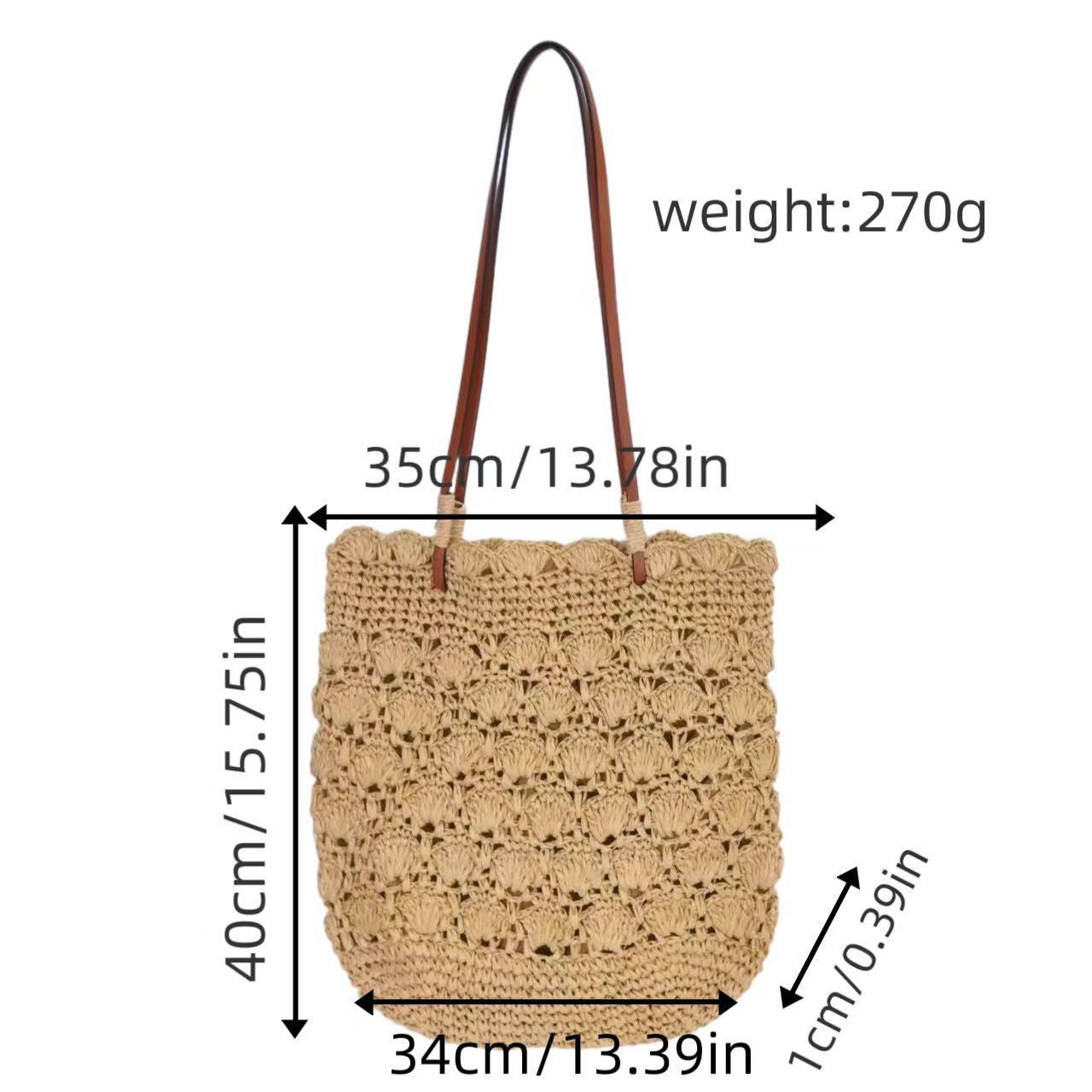Handgehäkelte Strandtasche Brehn
