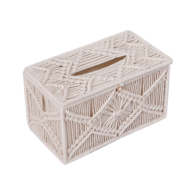 Elegante Makramé Taschentuchboxabdeckung