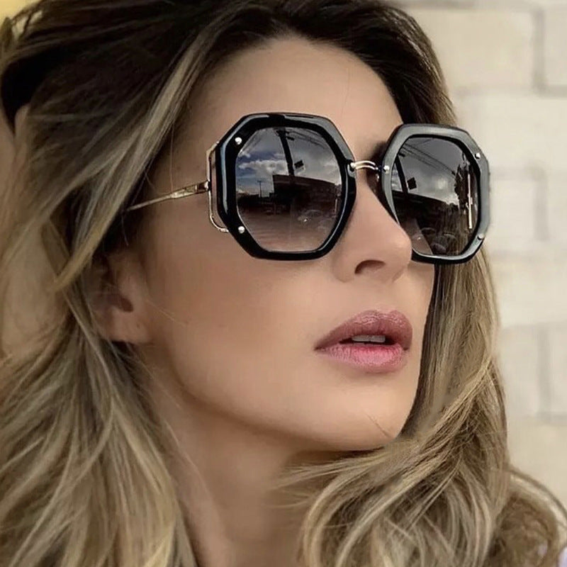 Damen stilvolle achtkantige Sonnenbrille mit UV-Schutz und elegantem Gestell Brehn