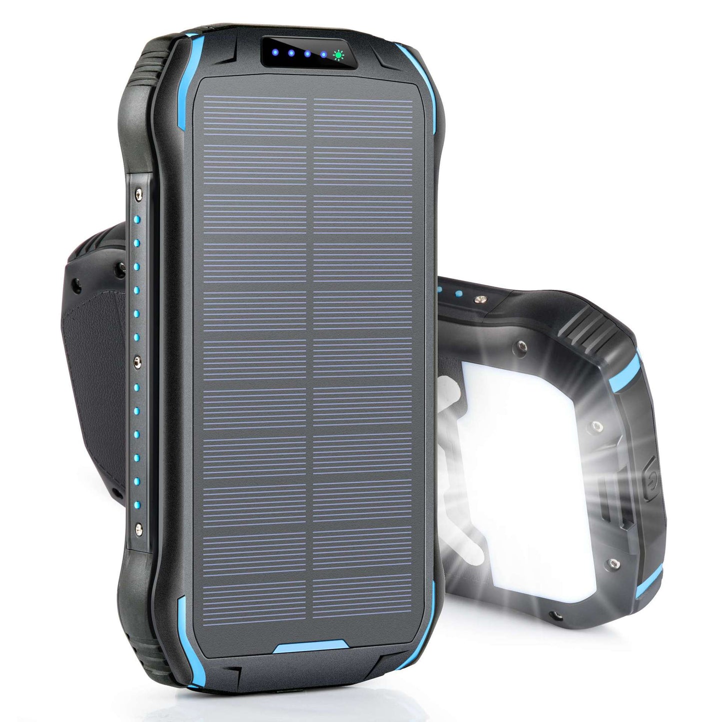 Solar Powerbank mit Wasserdichtem Gehäuse und Sos-Funktion Brehn