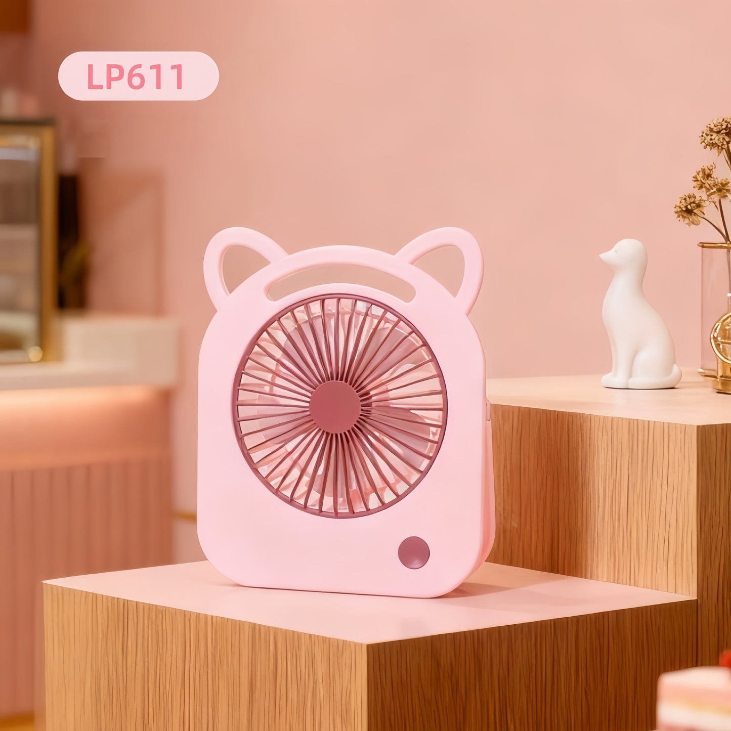 Damen Handventilator mit süßem Katzenmotiv Brehn