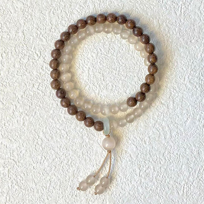 Natürliche Holz- und Steinperlenarmband Brehn