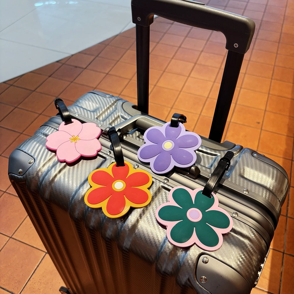 Blumengestalteter Reisegepäcketikett Brehn