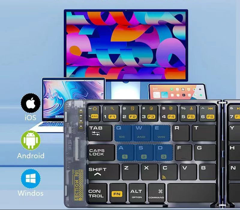 Tragbare zusammenklappbare Bluetooth-Tastatur Brehn