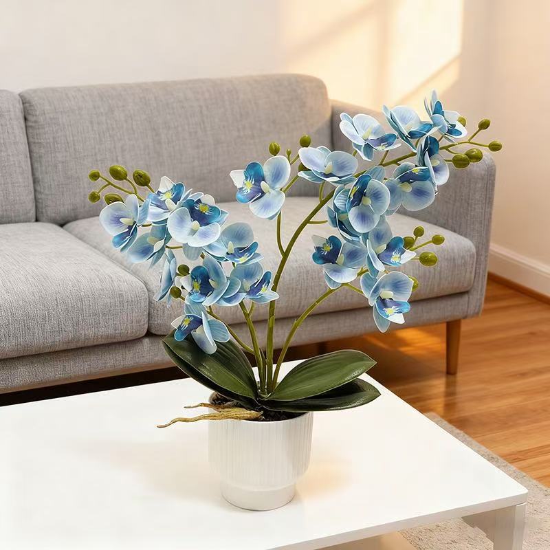 Realistische künstliche Orchideenpflanzenanordnung für die Wohnkultur