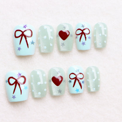 Dekoratives, urlaubsbezogenes Press-On-Nagelkunst-Set Brehn
