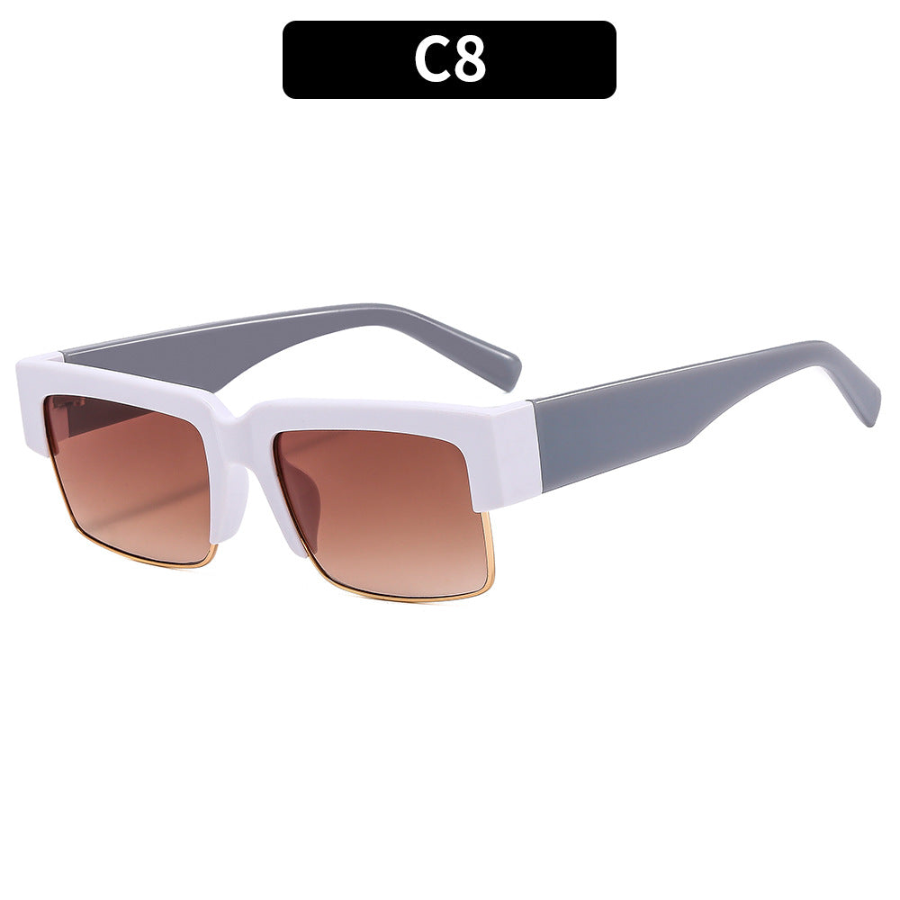 Bold Angular Square Frame Sonnenbrillen