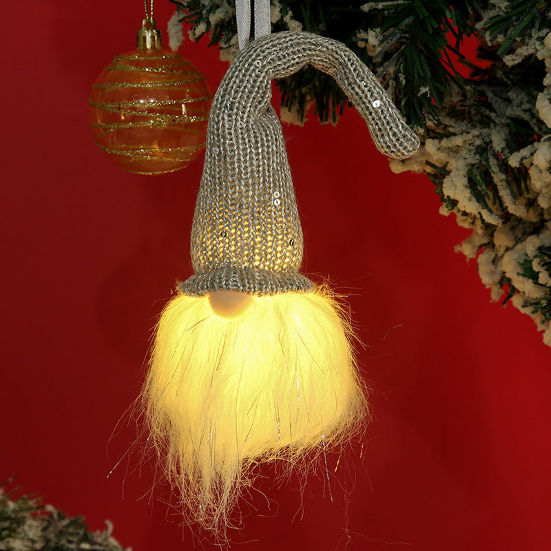 Niedliche LED Weihnachtsmann-Hängedekoration Brehn