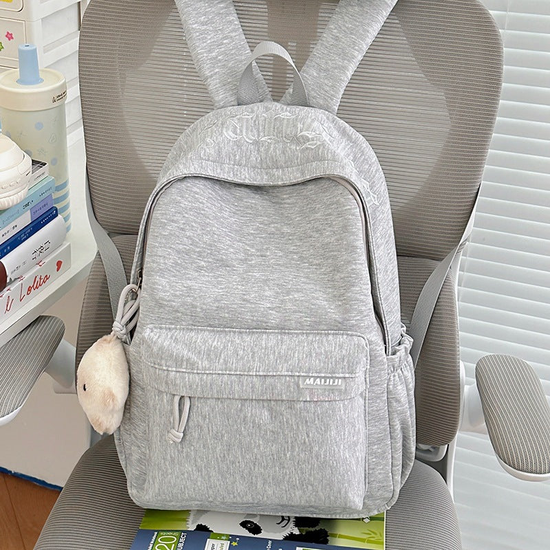 Lässiger weicher Stoff Schulrucksack