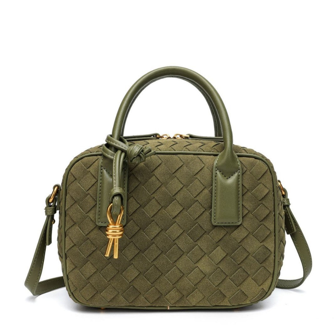 Texturierte Leder Boutique-Handtasche Brehn