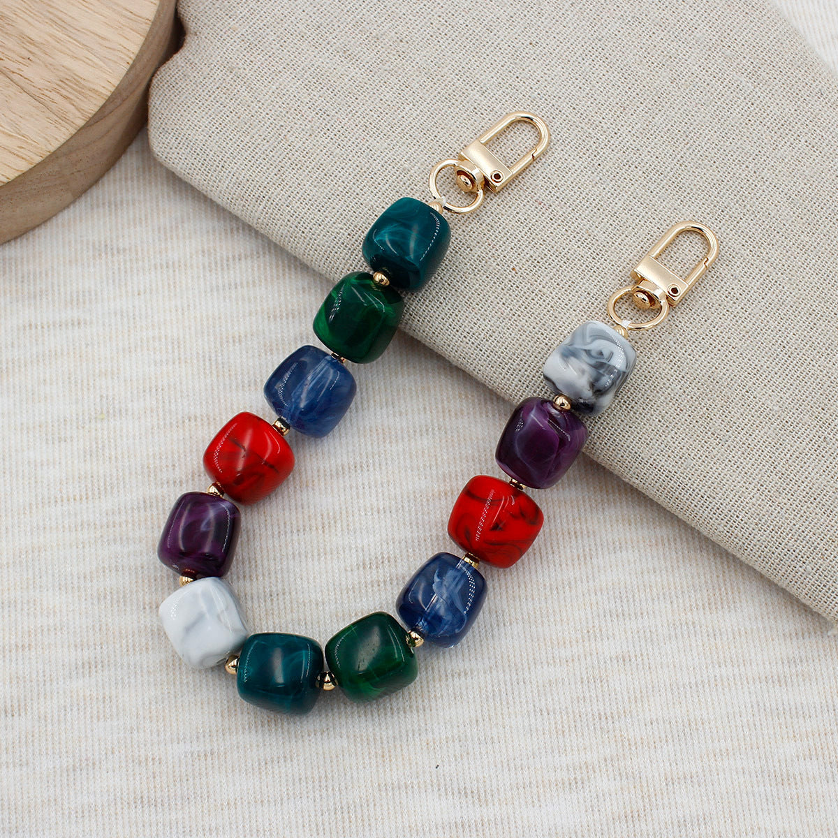 Chunky Beaded Brillen Kette Brehn